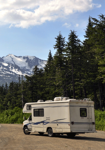 RV on a Mountain Road